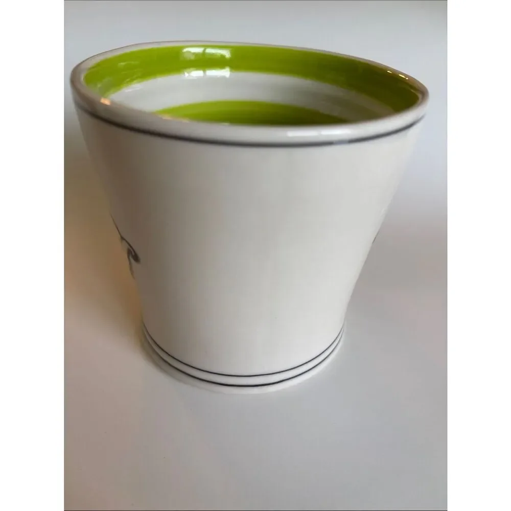 Molly Hatch Anthropologie Make It happen Crown Green Stripe Mug